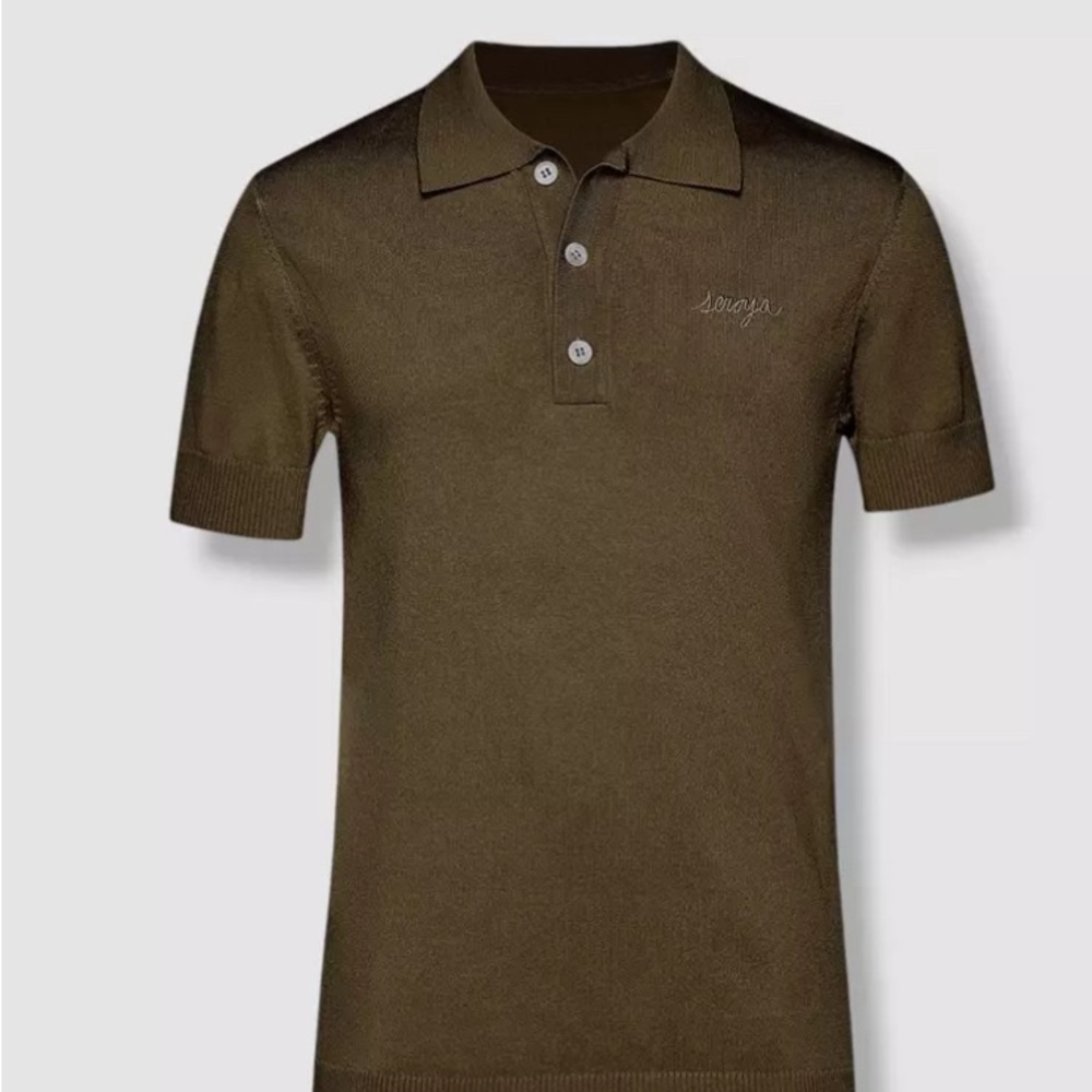 Men’s Ser.O.Ya Rafael Embroidered Polo shirt.  Size Medium.  Color-Fort Greene